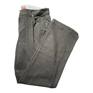IZOD Black Jeans Womens Size 14 Bootcut Comfort Stretch Denim Flat Front